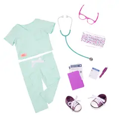 OUR GENERATION - Outfit deluxe scrub cirujana