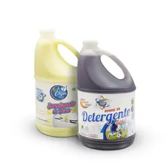 GENERICO - Pack Detergente Líquido Sol Clean 4 Lt + suavizante Sol Clean 4 Lt Aroma Flores de Vainilla