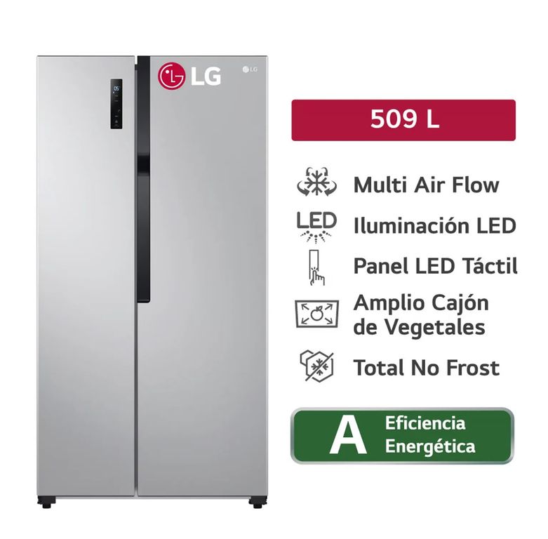 REFRIGERADORA LS51BPP 509 LT PLATEADO NO FROST