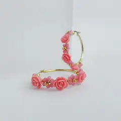 GENERICO - ARETES ARGOLLAS MAIA ROSADO