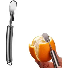 GENERICO - PACK X2 PELADOR DE NARANJA 18CM ACERO INOXIDABLE 304