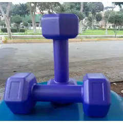 GENERICO - Mancuernas 3 Kg Pesa Hexagonal Mancuerna PVC Pesas