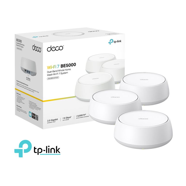 Sistema Mesh Tp-Link Deco Be25 3-Pack Wi-Fi 7 Be3600 De Doble Banda