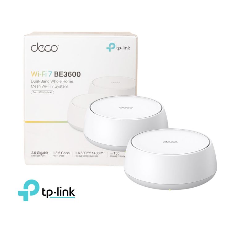 Sistema Mesh Tp-Link Deco Be25 2-Pack Wi-Fi 7 Be3600 De Doble Banda