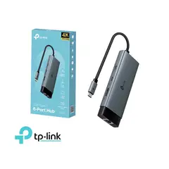 TP LINK - Adaptador Hub Usb Tipo-C Tp-Link Uh6120C 6 Puertos En 1 Puerto Hdmi 4K a 60Hz