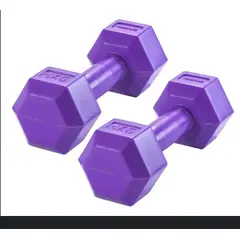 GENERICO - Mancuernas 4 Kg Pesa Hexagonal Mancuerna PVC Pesas