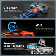 GENERICO - Azdome Dash Cam V600-3CH Cámara Para Automóvil Full Hd