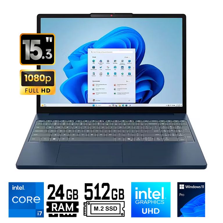 Laptop IdeaPad Slim 3 15IRH10 Intel Core i7-13620H Ram 24GB SSD 512GB 15.3" WUXGA Win 11
