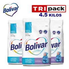BOLIVAR - Detergente en polvo 1.5 kilos Bebés y Niños BOLIVAR. TRIPACK