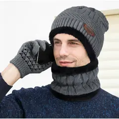 GENERICO - Conjuntos Gorro con Cuellera Unisex con Forro de Peluche Antialérgico