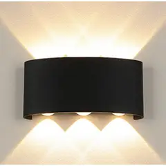 ANYHOGAR - Luz Led Foco Aplique Pared 6 Leds Luz Cálida Exterior