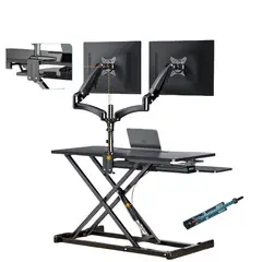 ANYHOGAR - Convertidor De Escritorio Para Estación De Pie Negro 80 Cm