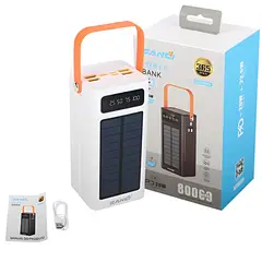 SANC - Cargador Solar Power Bank 80000mah Carga Super Rápida 225w