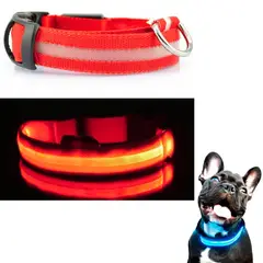 GENERICO - COLLAR LED PARA MASCOTAS ROJO TALLA XS