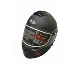 GENERICO - Casco De Moto Negro Marca Hoken Certificado Y Stock