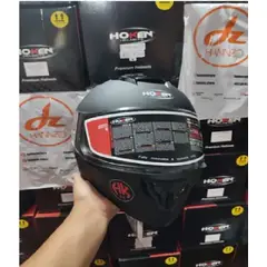 GENERICO - Casco De Moto Negro Marca Hoken Certificado Y Stock