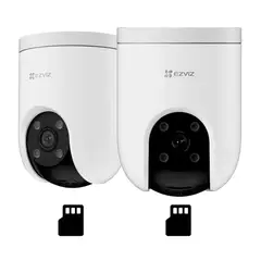 EZVIZ - H8C PRO 4K 2-PACK 64GB Camara de Seguridad WIFI 8MP