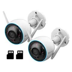 EZVIZ - H3 3K 2-PACK 64GB Cámara de Seguridad WIFI 5MP ext