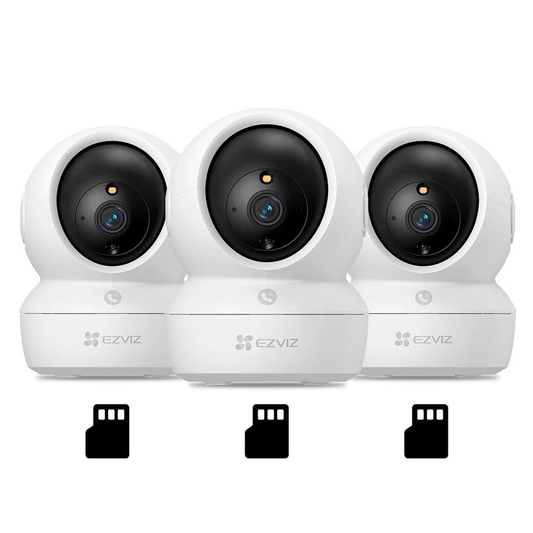 H6C PRO 1080P 3-PACK 64GB Camaraa de Seguridad WIFI 2MP