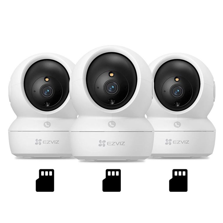 H6C PRO 3K 3-PACK 128GB Camara de Seguridad WIFI 5MP