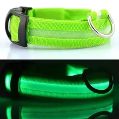 GENERICO - COLLAR LED PARA MASCOTAS VERDE NEÓN TALLA S