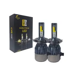 GENERICO - Foco led h4 alta baja doble color blanco ambar 2pcs