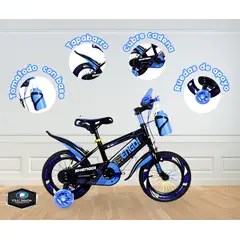 GENERICO - Bicicleta para Niño AZUL ARO 16 INCLUYE TOMATODO