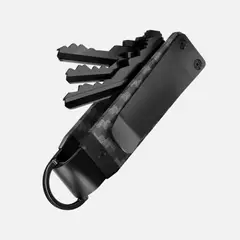 KASHITA - Llavero Premium KeyCase Acero Inoxidable Fibra de Carbono