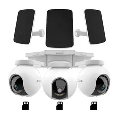 EZVIZ - EB8 4G 2K 3-PACK 256GB Cámara de Seguridad WIFI 3MP