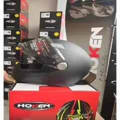 GENERICO - Casco De Moto Negro Marca Hoken Certificado Y Stock