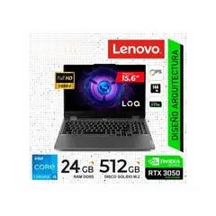 LENOVO - GAMER 14HHZ 156 IPS 8 NUCLEOS 24GB RAM RTX3050 6GB w11 PRO