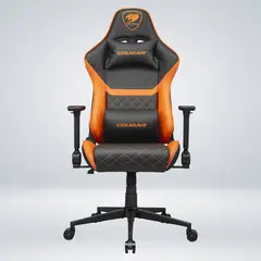 COUGAR - SILLA GAME ARMOR ONE V2 GOLD F TEJIDO RECLINA 155° COJIN CUELLO LUMBAR