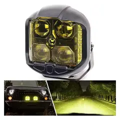 GENERICO - FARO 6" TODO TERRENO 4 LED LUPA AMARILLO