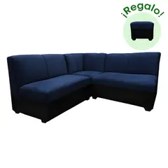 GENERICO - Seccional Provenzal + Banqueta de Regalo - Azul Oscuro