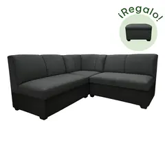 GENERICO - Seccional Provenzal Gris Oscuro + Banqueta de regalo