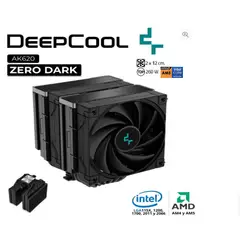 DEEPCOOL - Disipador Por Aire AK620 ZERO DARK 2 x 12 cm. 260 W.DEEPCOOL