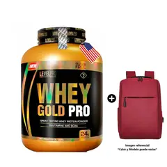 LEVEL PRO - Proteina Whey Gold 3kg Cookies & Cream + Mochila Aleatoria
