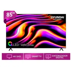 HYUNDAI - Televisor 85 HYLED8502QW4KM QLED 4K UHD webOS