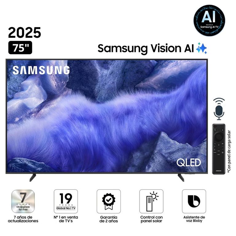 Televisor QLED 75" Visión AI Smart TV QN75QEF1AGXPE - Nuevo 2025