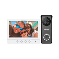 HIKVISION - Kit Videoportero Analógico DS-KIS213 HD Pantalla 7 Pulgadas