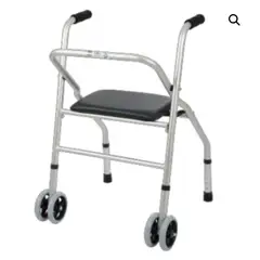 GENERICO - Andador para Adulto de Aluminio Con Asiento Color Plateado