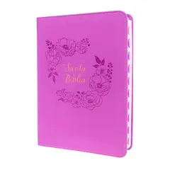 GENERICO - Biblia Reina Valera 1960 Letra Grande PJR Holman Flores Magenta