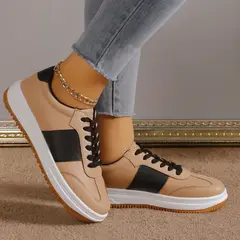 GENERICO - Zapatillas Mujer Misshus Dam beige negro