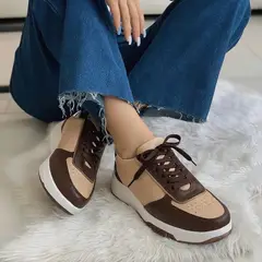 GENERICO - Zapatillas Mujer Misshus Lizzy Beige marron