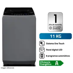 INDURAMA - Lavadora 11 Kilos Gris Oscuro LRI-11DGR (Nuevo)