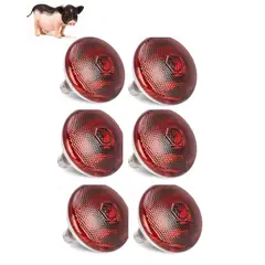GENERICO - Foco Infrarrojo Calefacción Para Cerdos Perros Pollos 100w Pack X6
