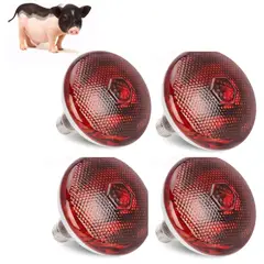GENERICO - FOCO INFRARROJO CALEFACCIÓN PARA CERDOS PERROS POLLOS 275W PACK X4