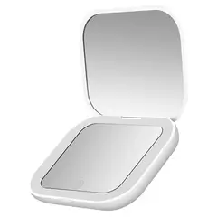 GENERICO - Espejo de Maquillaje Blanco Recargable con Luces