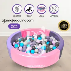 BABY - Piscina Didáctica «HAPPY POOLY MAX» con Pelotas Pink
