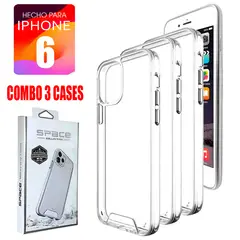 ASIA IMPORT - Combo Case Space Transparente Para Iphone 6